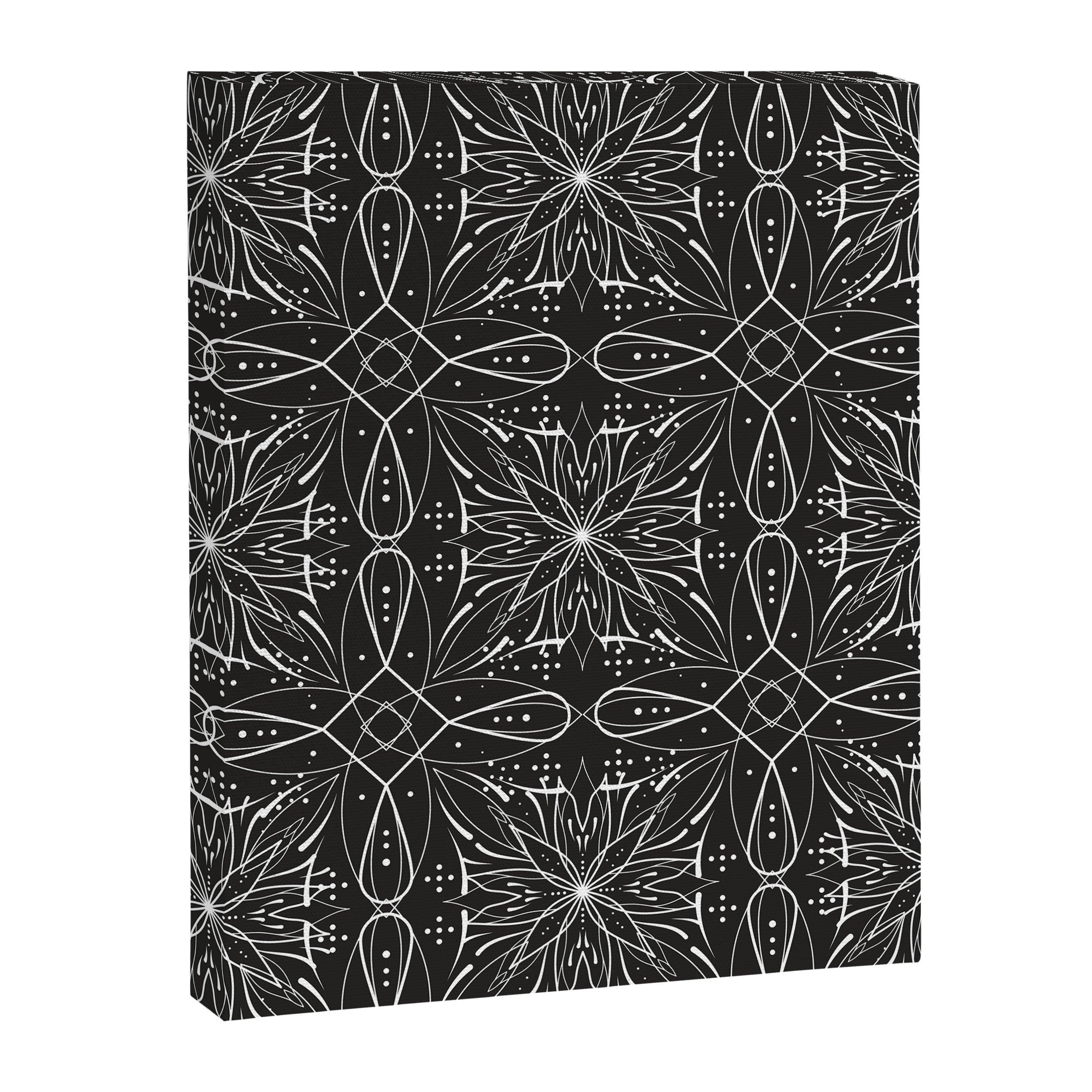BW starry abstract mosaic A Canvas Print Gallery Image 8