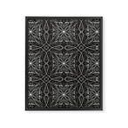 BW starry abstract mosaic A Framed Canvas Print Gallery Image 8