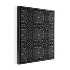 BW starry abstract mosaic A Framed Canvas Print Gallery Image 2