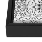 BW starry abstract mosaic B Framed Canvas Print Gallery Image 3