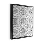 BW starry abstract mosaic B Framed Canvas Print Gallery Image 2