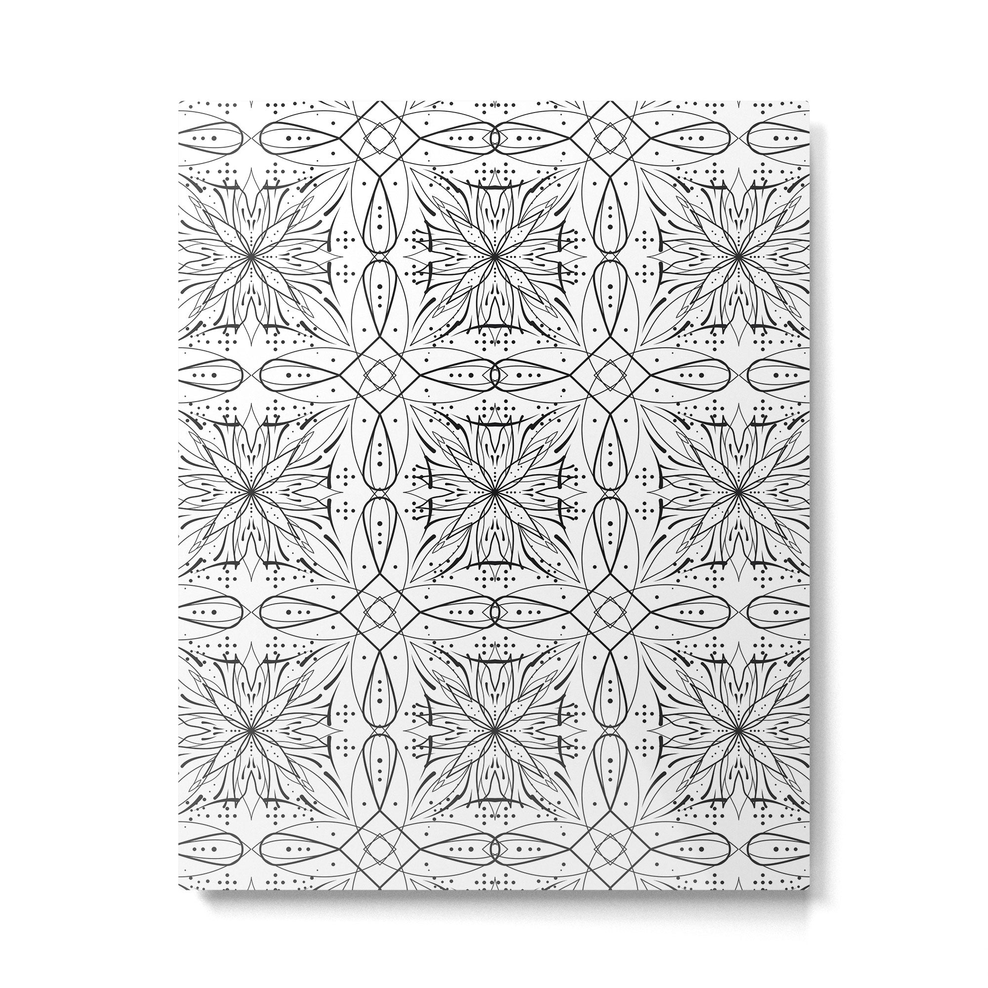 BW starry abstract mosaic B Metal Print Gallery Image 6
