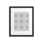 BW starry abstract mosaic B Framed Art Print Gallery Image 6