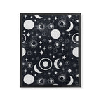 Celestial dark pattern DS Framed Canvas Print Gallery Image 8