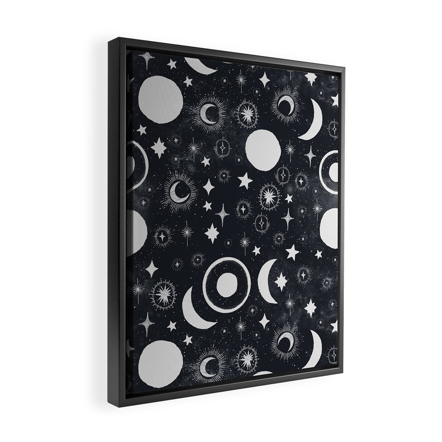 Celestial dark pattern DS Framed Canvas Print Gallery Image 2