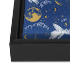 Celestial Pigs lunar blue Framed Canvas Print Gallery Image 3
