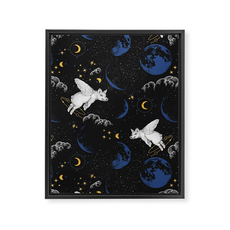 Celestial Pigs of the Night Sky A Framed Canvas Print Gallery Image 8