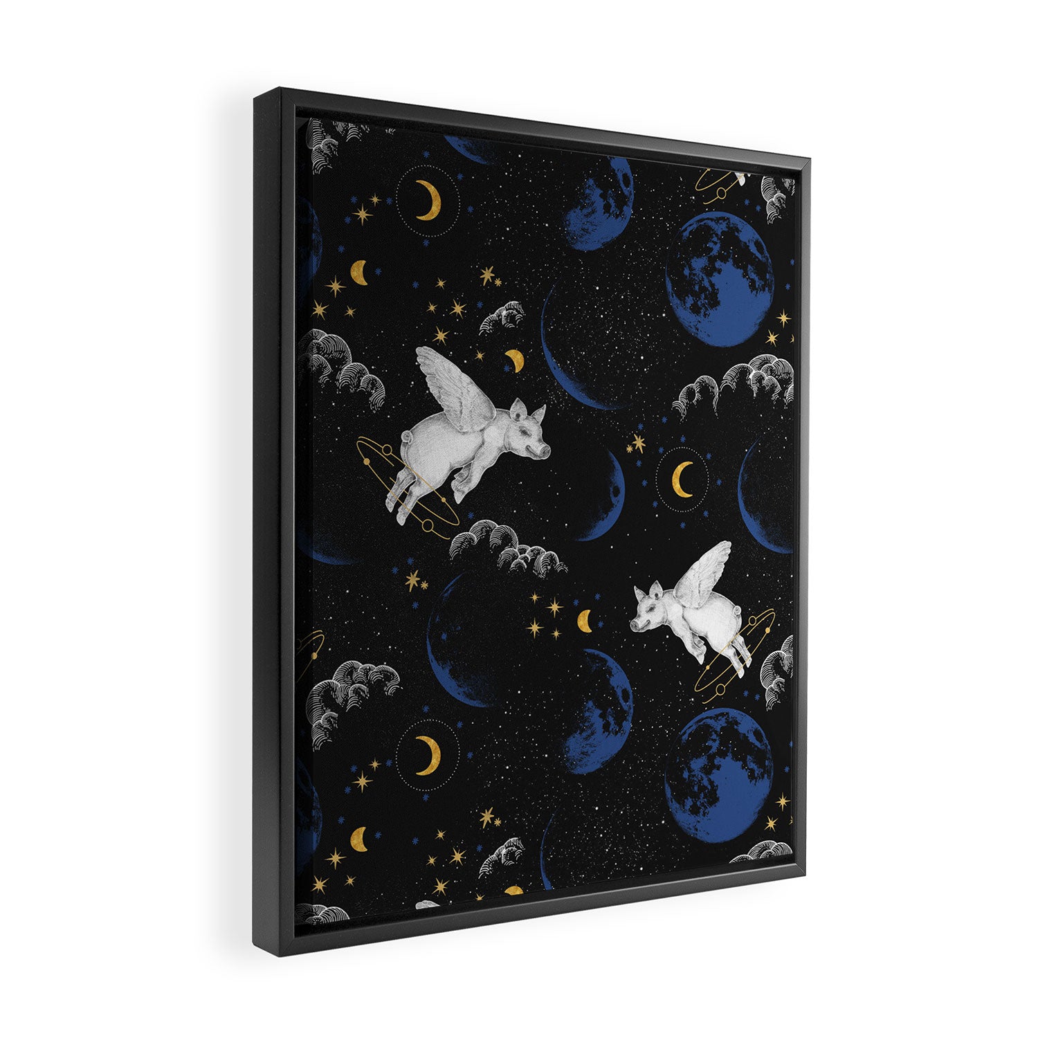 Celestial Pigs of the Night Sky A Framed Canvas Print Gallery Image 2