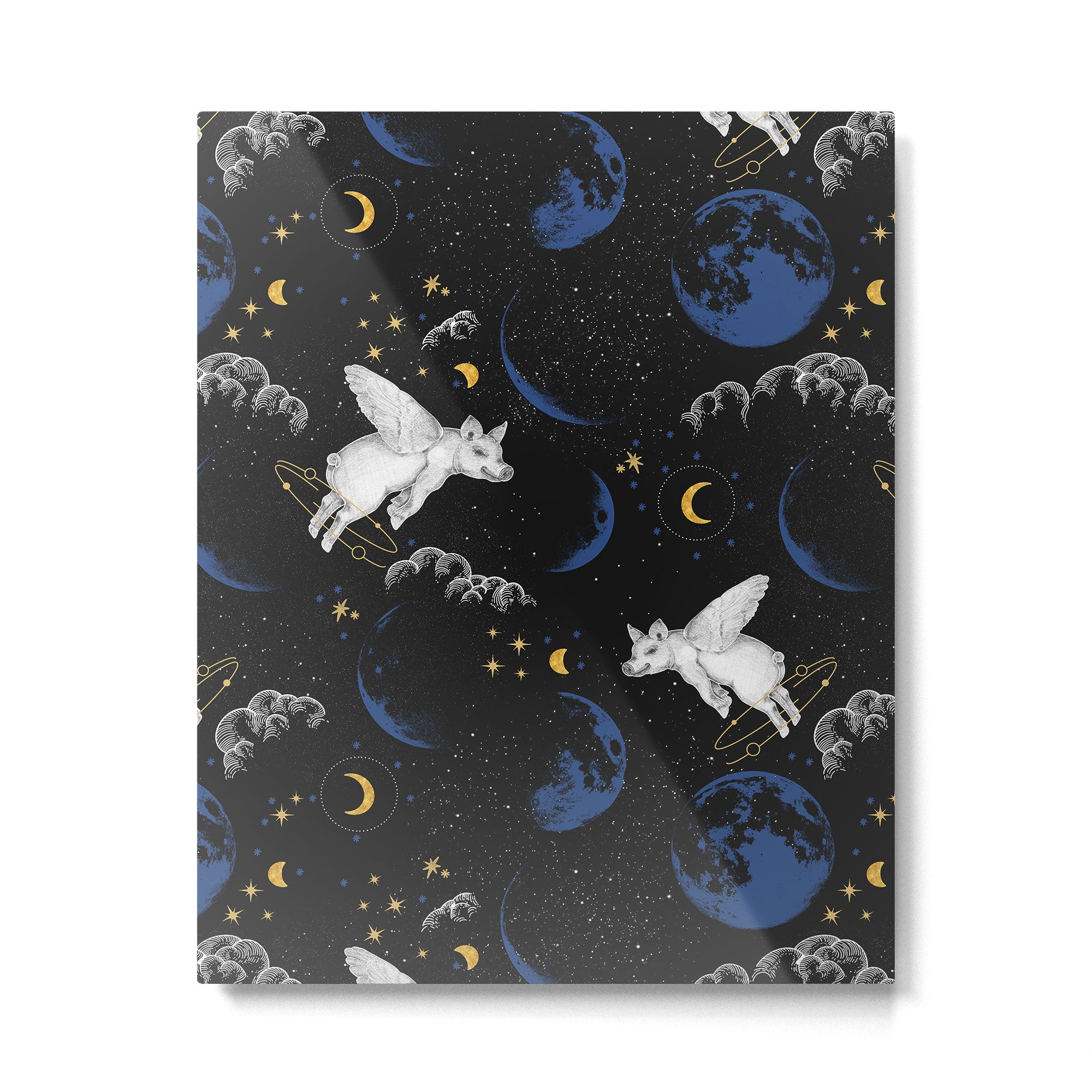 Celestial Pigs of the Night Sky A Metal Print Gallery Image 6