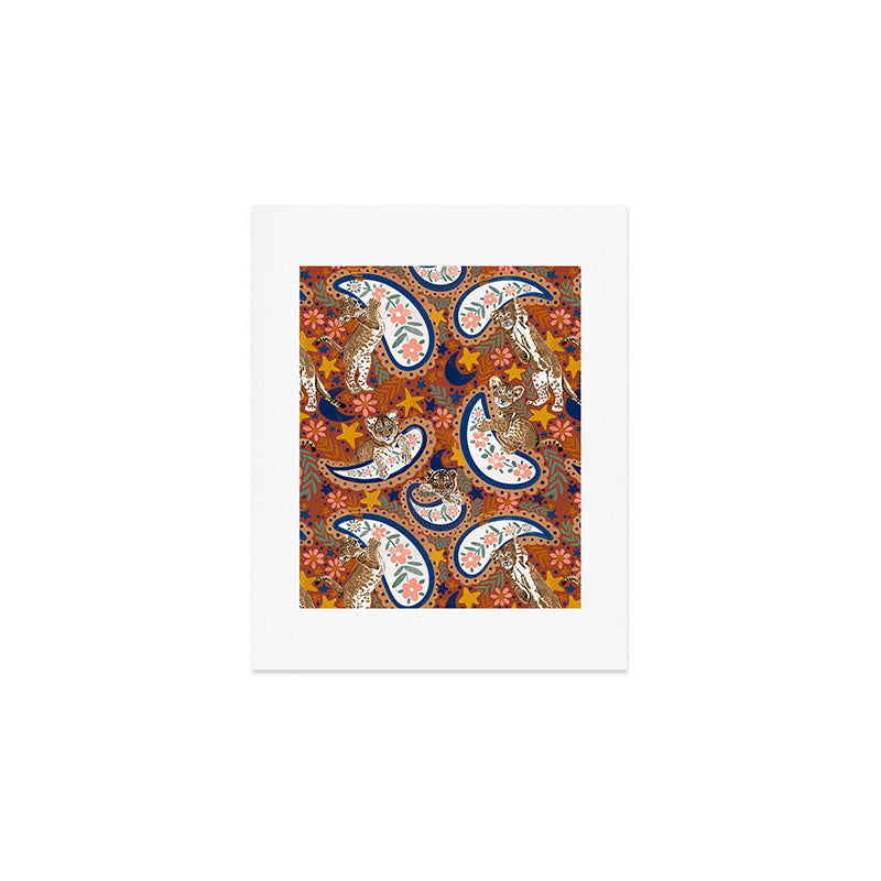 Celestial Sunset Leopard Cubs Art Print Gallery Image 1