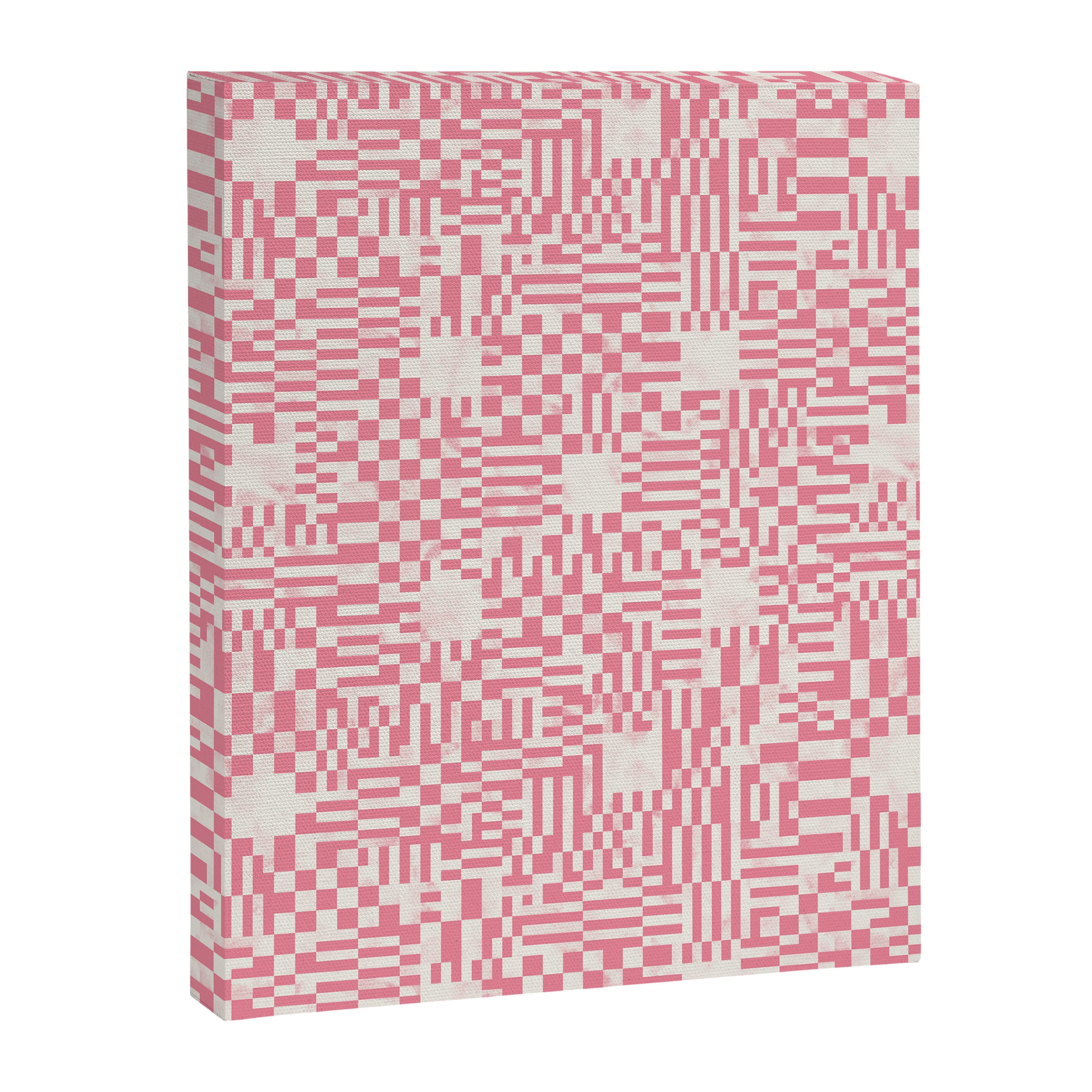 Checkered Pink Matrix Canvas Print Gallery Image 8