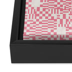 Checkered Pink Matrix Framed Canvas Print Gallery Image 3