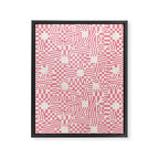 Checkered Pink Matrix Framed Canvas Print Gallery Image 8