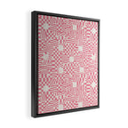 Checkered Pink Matrix Framed Canvas Print Gallery Image 2