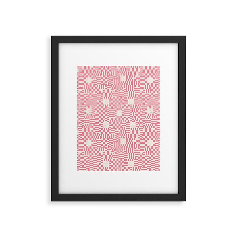 Checkered Pink Matrix Framed Art Print Gallery Image 6