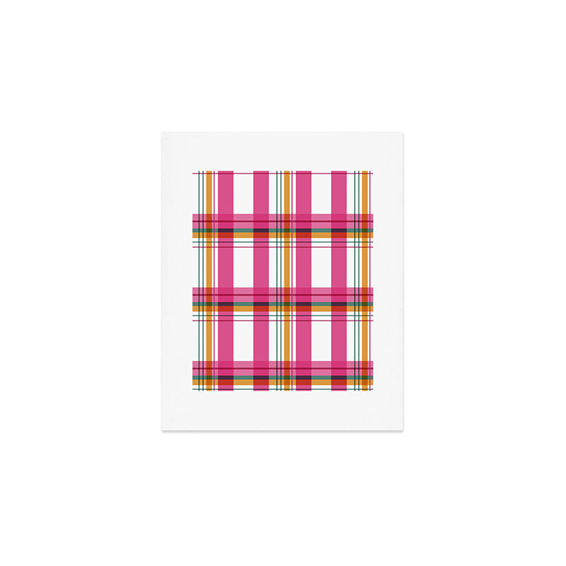 Cheerful Checkered Pattern Art Print Gallery Image 1