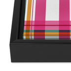 Cheerful Checkered Pattern Framed Canvas Print Gallery Image 3