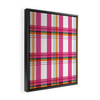 Cheerful Checkered Pattern Framed Canvas Print Gallery Image 2