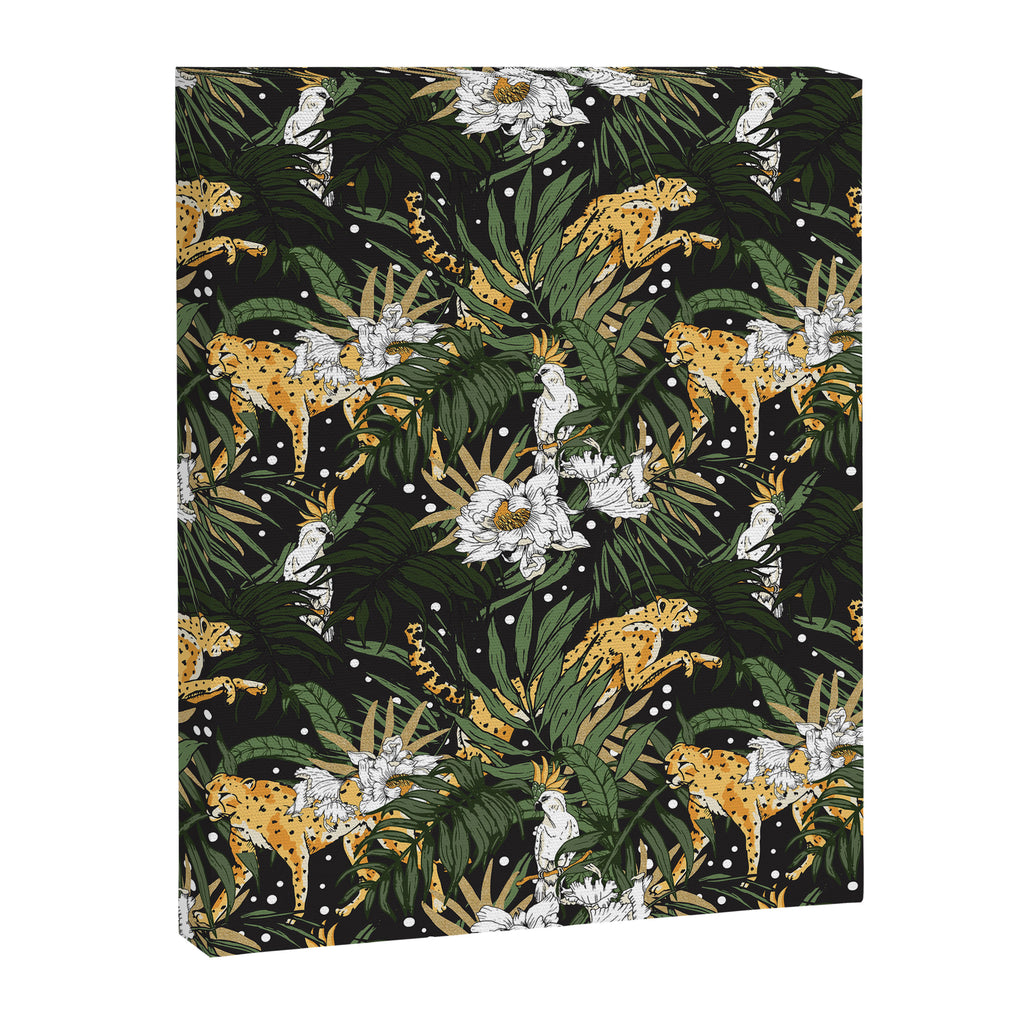 Cheetah in the glamorous nocturnal jungle Canvas Print Gallery Image 8