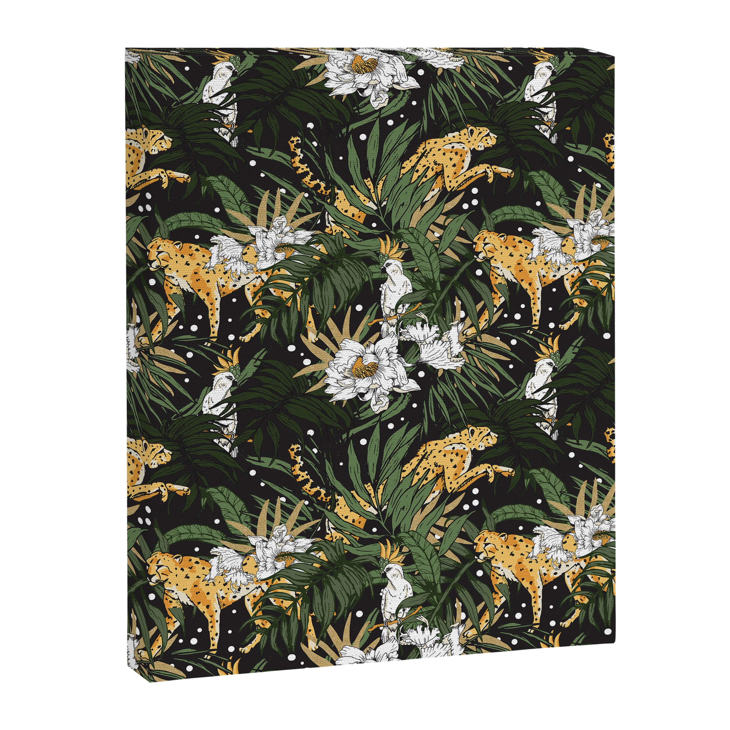 Cheetah in the glamorous nocturnal jungle Canvas Print Gallery Image 8