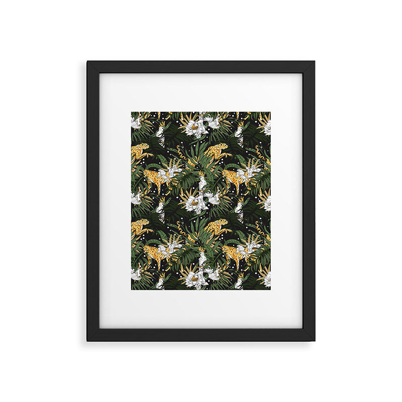 Cheetah in the glamorous nocturnal jungle Framed Art Print Gallery Image 6