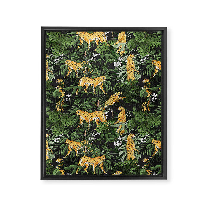 Cheetah in the wild jungle Framed Canvas Print Gallery Image 1