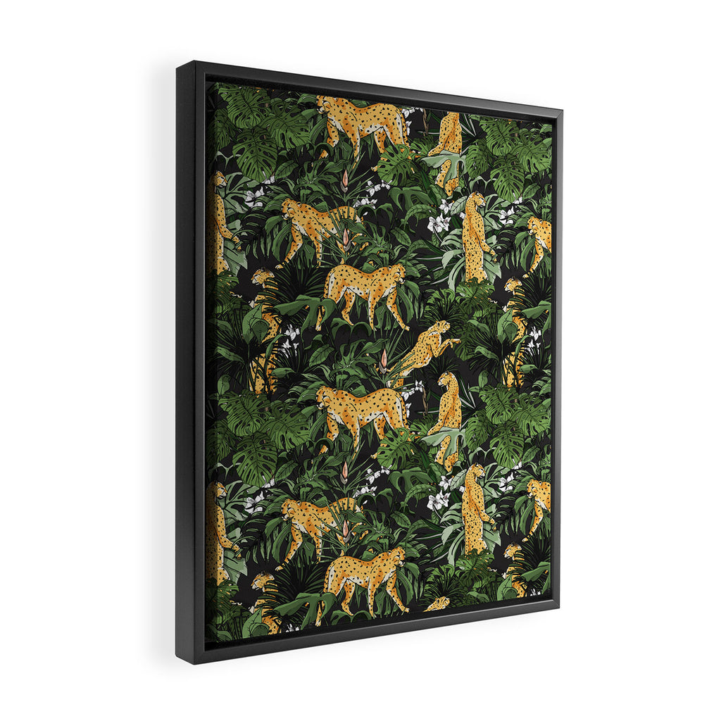 Cheetah in the wild jungle Framed Canvas Print Gallery Image 2