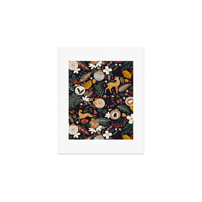 Christmas night forest 10 Art Print Gallery Image 1