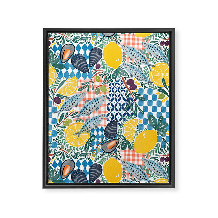 Citrus Coastal Adventure Framed Canvas Print Gallery Image 1