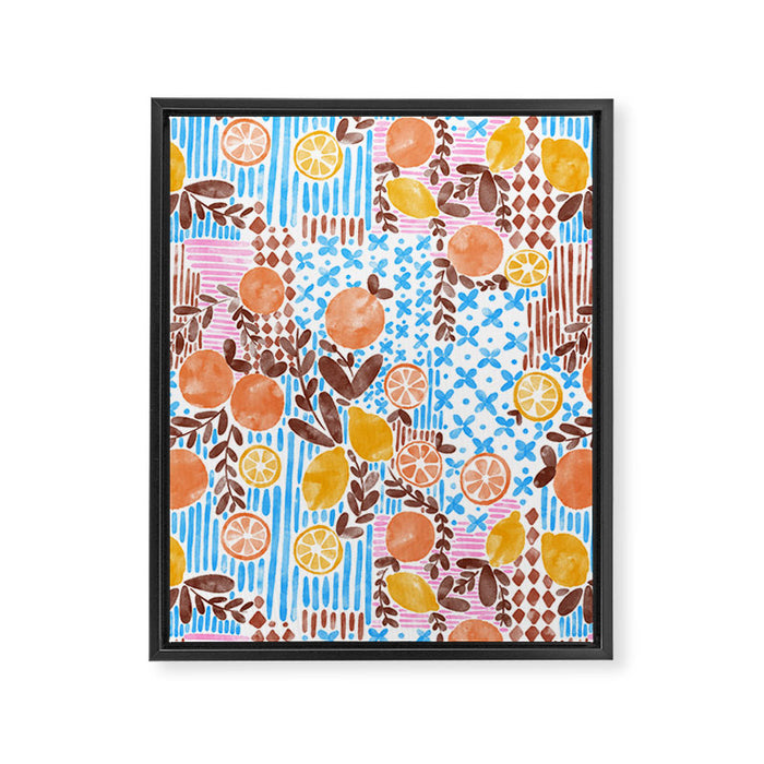 Citrus Fusion Extravaganza Framed Canvas Print Gallery Image 1