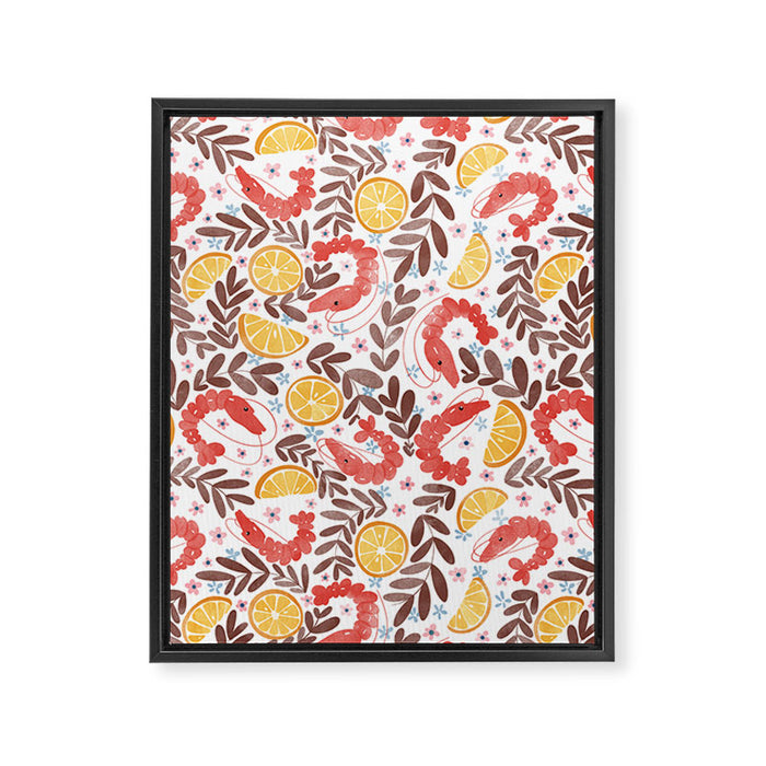 Citrus Shrimp Delight Framed Canvas Print Gallery Image 1