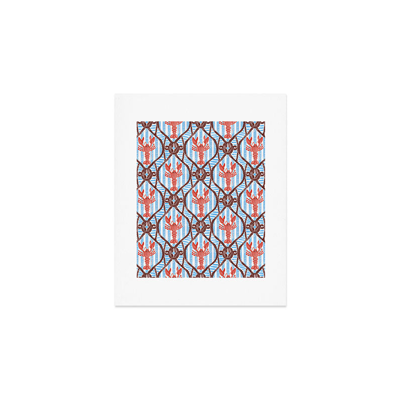Coastal Lobster Elegance Art Print Gallery Image 1