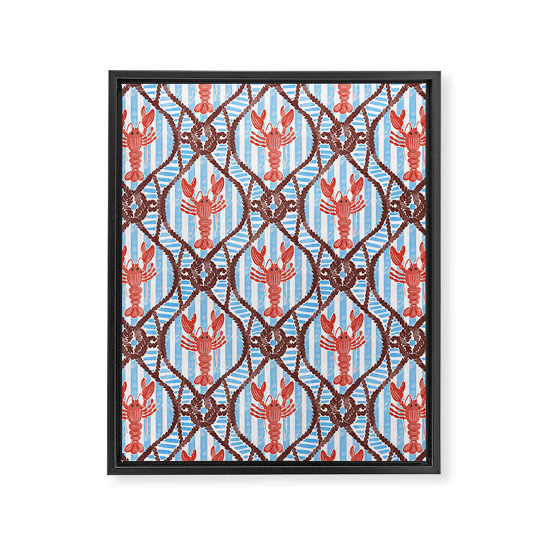 Coastal Lobster Elegance Framed Canvas Print Gallery Image 8
