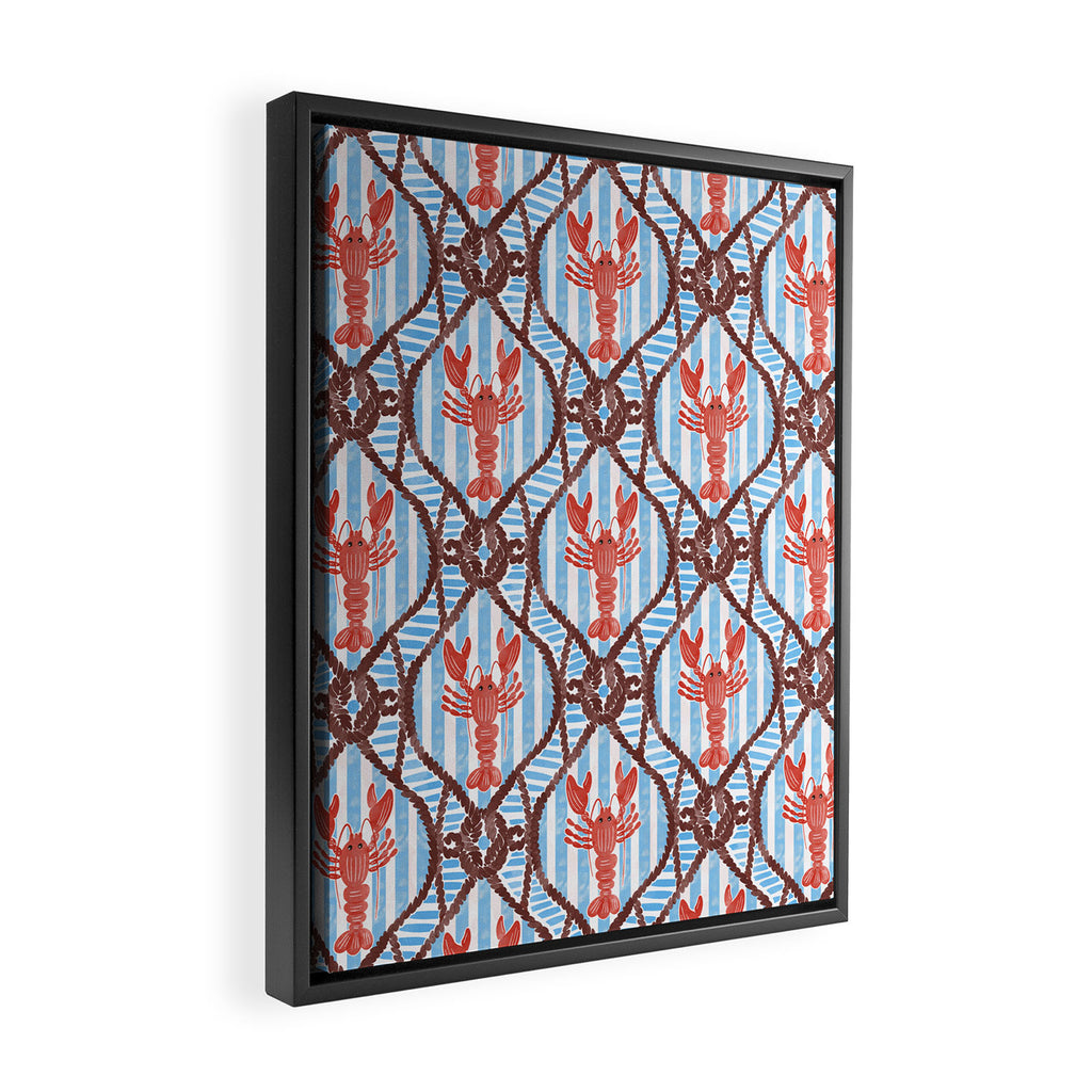 Coastal Lobster Elegance Framed Canvas Print Gallery Image 2