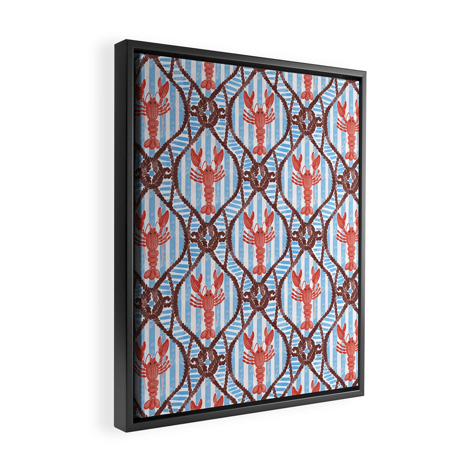 Coastal Lobster Elegance Framed Canvas Print Gallery Image 2