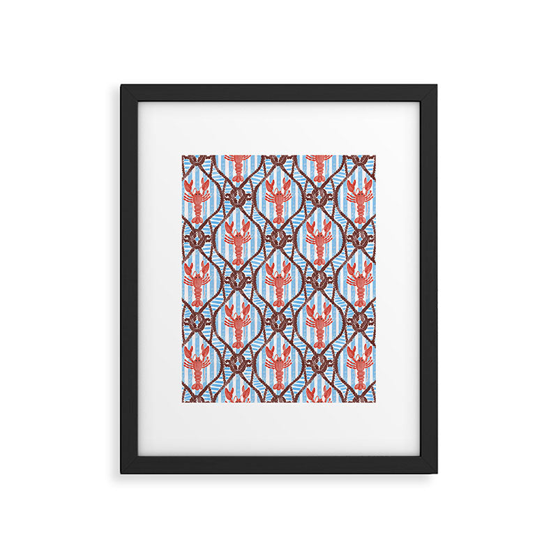 Coastal Lobster Elegance Framed Art Print Gallery Image 6