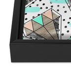 Colored diamonds and texture A Framed Canvas Print Gallery Image 3