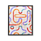 Colorful Curved Path Tiles G Framed Canvas Print Gallery Image 8