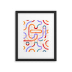 Colorful Curved Path Tiles G Framed Art Print Gallery Image 6