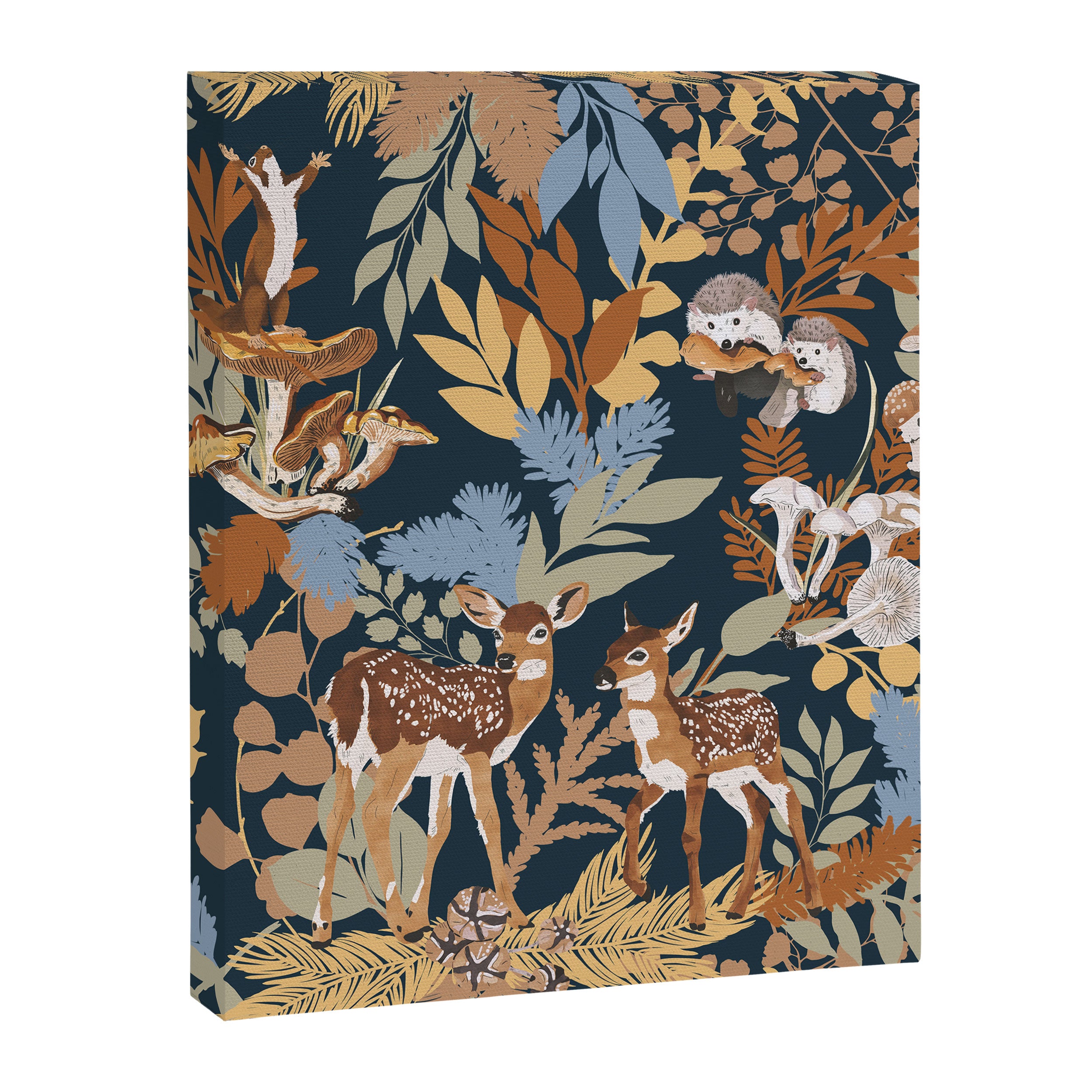 Colorful Dark Forest Animals B Canvas Print Gallery Image 8