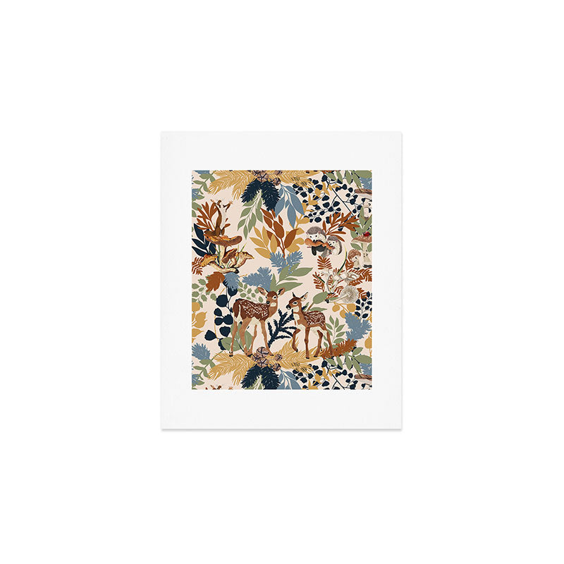 Colorful Forest Animals A Art Print Gallery Image 1