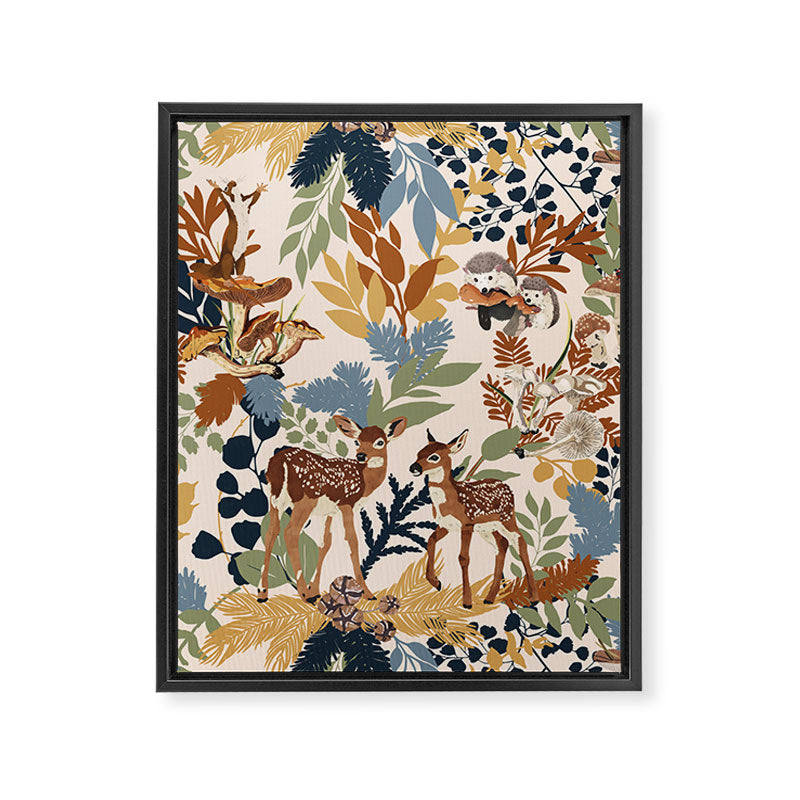Colorful Forest Animals A Framed Canvas Print Gallery Image 8