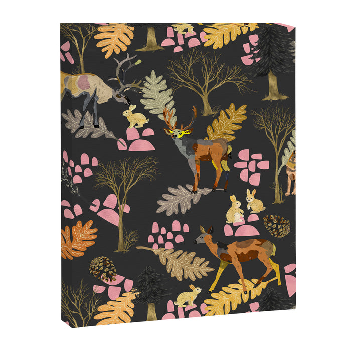 Colorful forest animals F Canvas Print Gallery Image 1