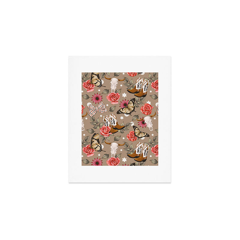 Cowboy Spirit Blooms Art Print Gallery Image 1