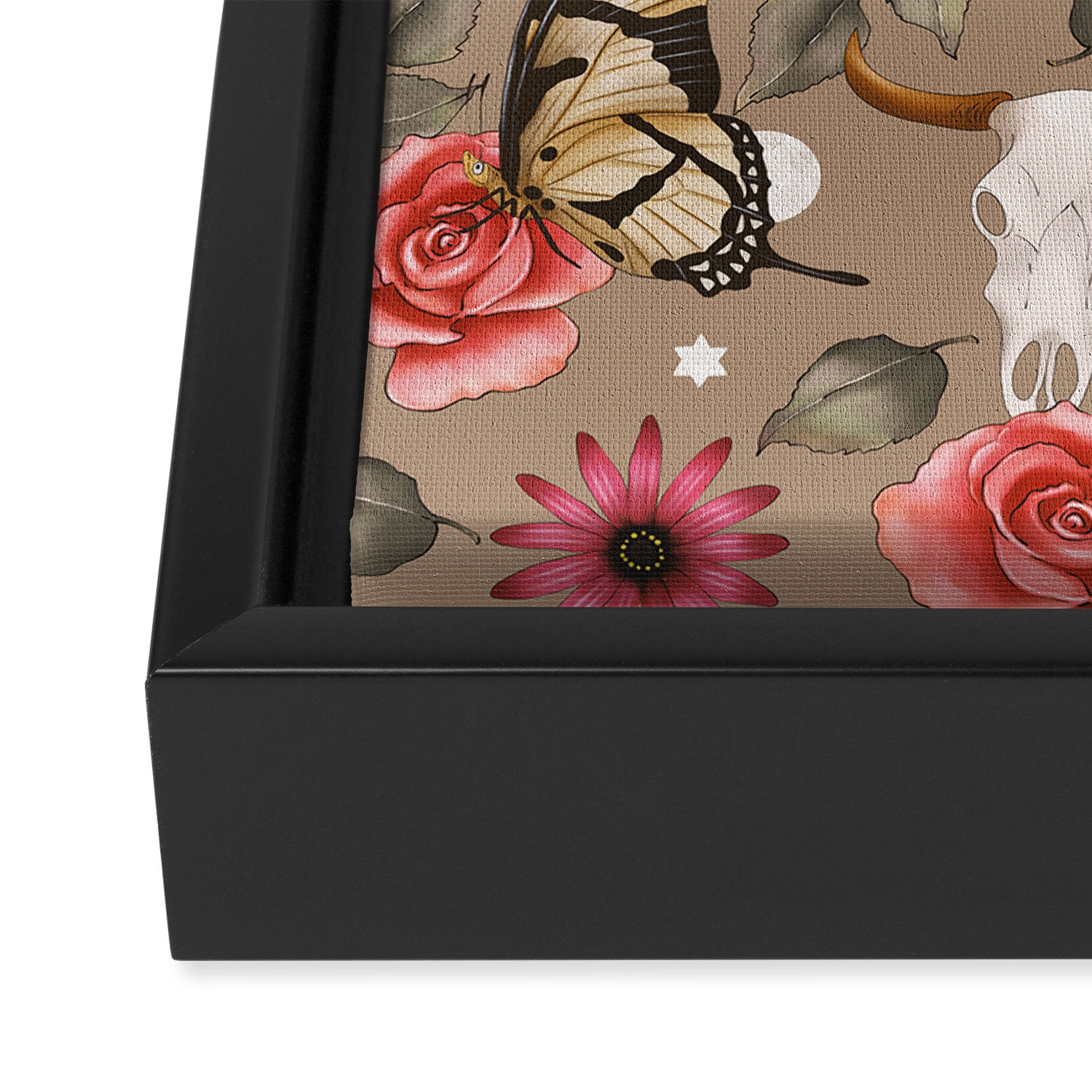 Cowboy Spirit Blooms Framed Canvas Print Gallery Image 3