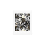 Dark abstract bloom over golden lines Art Print Gallery Image 1