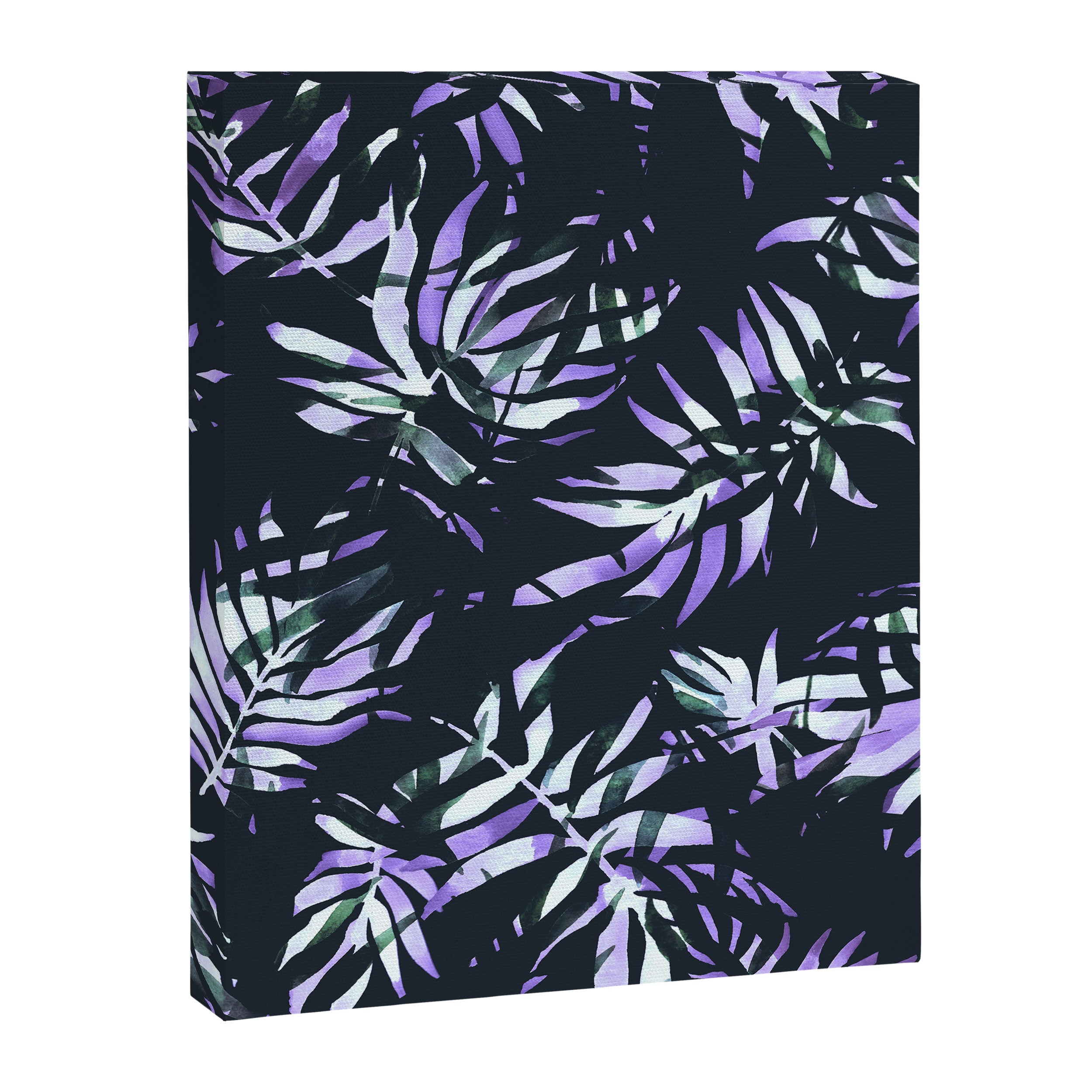 Dark abstract tropical leaves D1 Canvas Print Gallery Image 8
