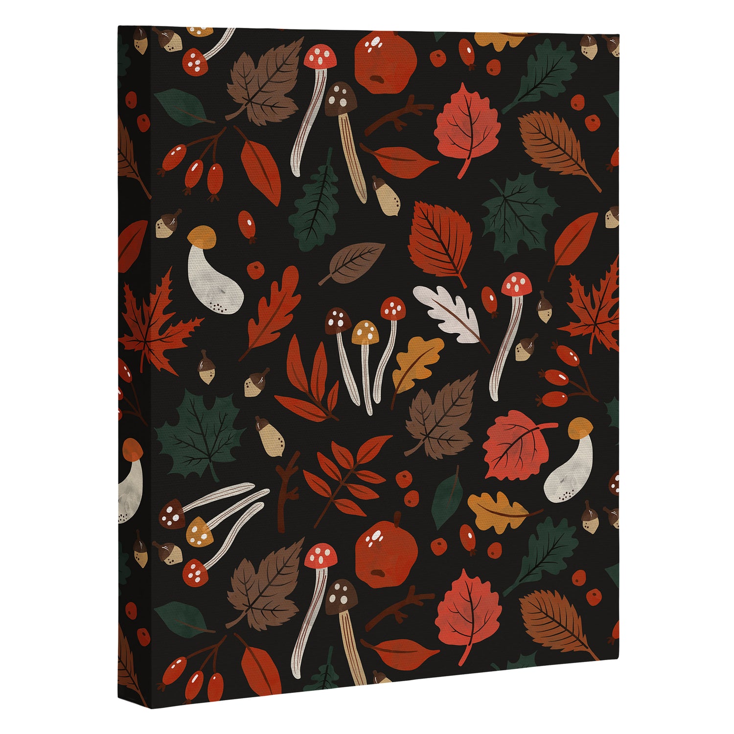 Dark autumnal mushrooms II Canvas Print Gallery Image 3