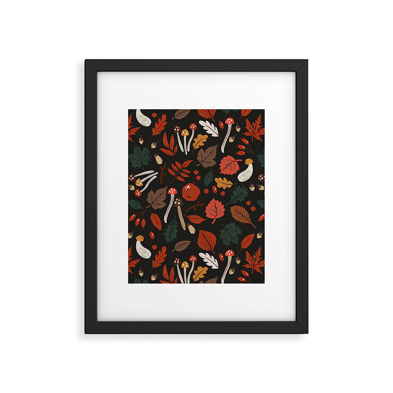 Dark autumnal mushrooms II Framed Art Print Gallery Image 6
