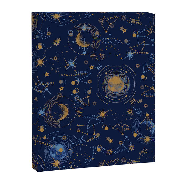 Dark blue zodiac abstract YB Canvas Print Gallery Image 1